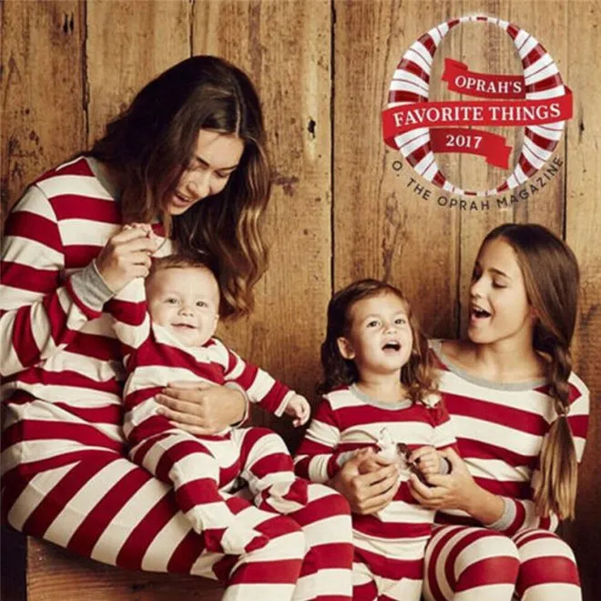 🎄 Early Christmas Pre-Sale - 50% Off - Christmas Red Striped Family Pajamas