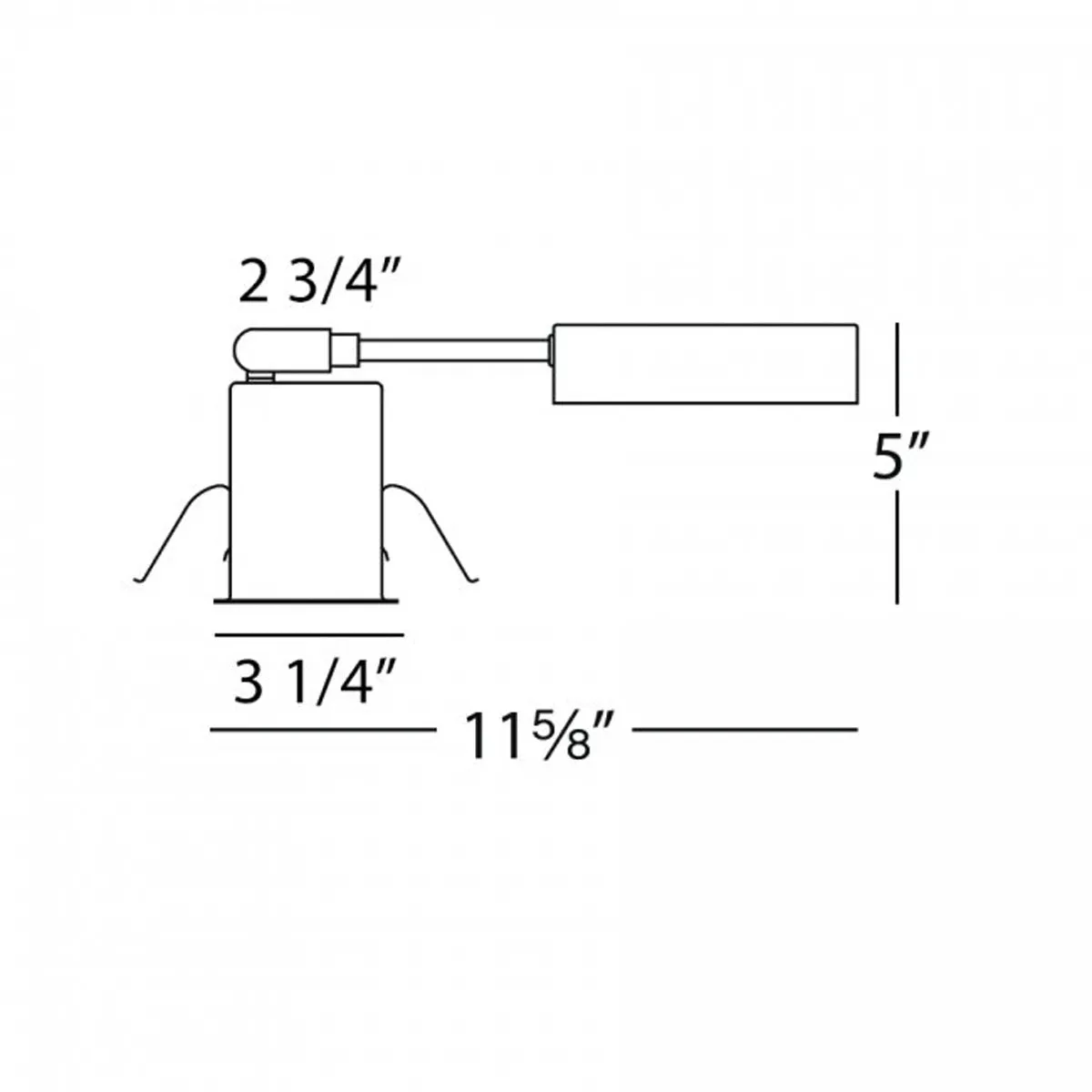 2.5" Low Voltage Remodel Housing with LED Bulb