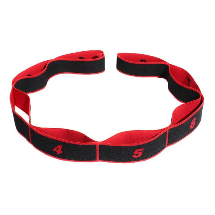 8 Lattice Yoga Stretch Band Dance Elastic Band Resistance Band(Red)