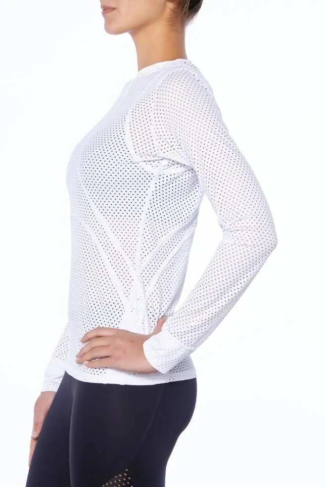 925Fit Track Me Down Rash Guard - White