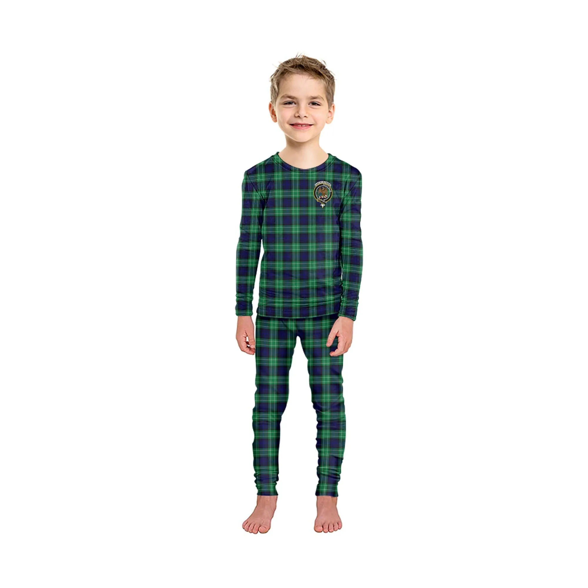 Abercrombie Tartan Pajamas Family Set with Family Crest