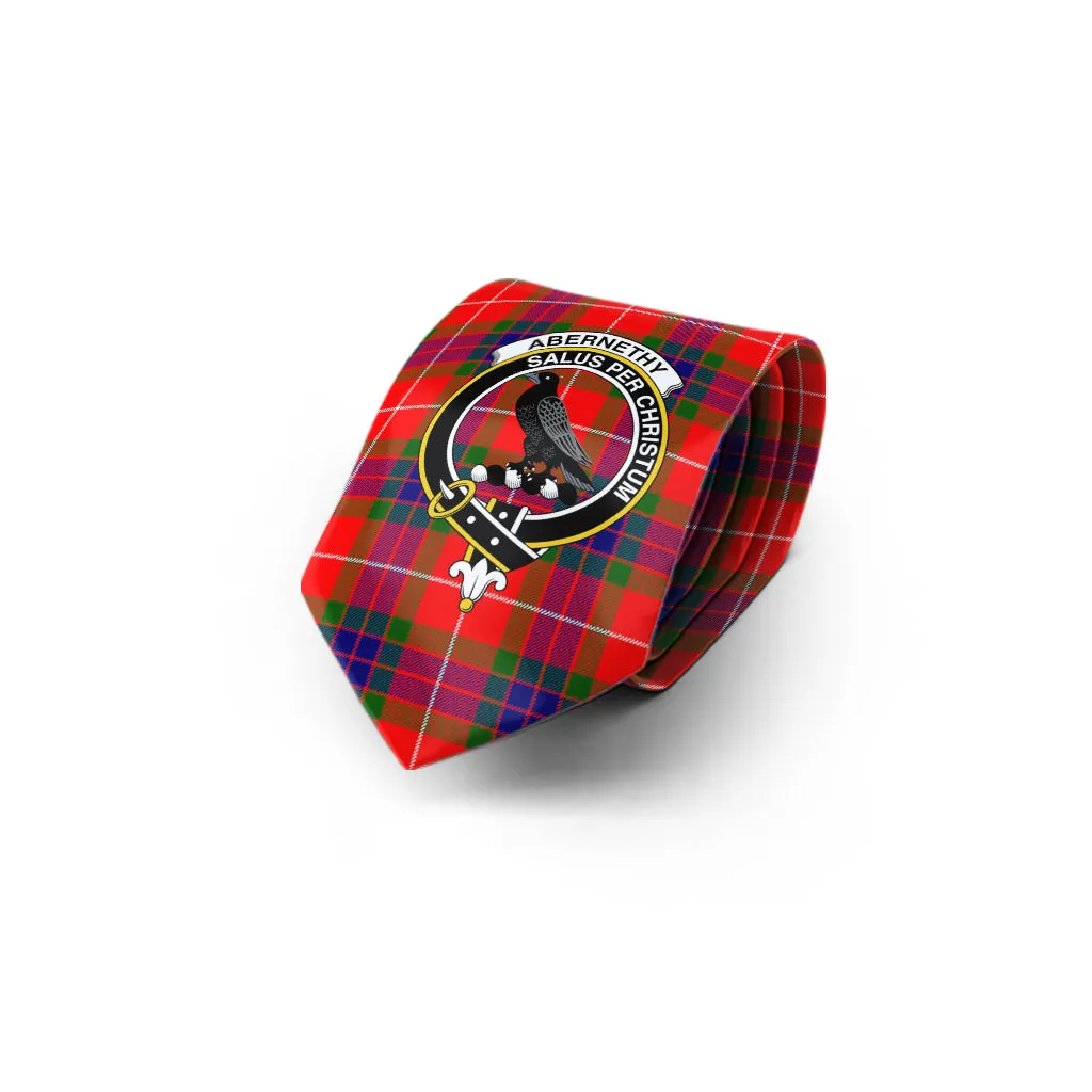 Abernethy Tartan Classic Necktie with Family Crest