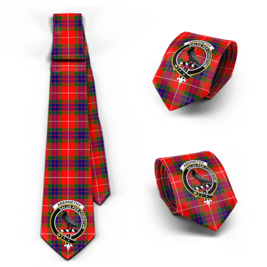 Abernethy Tartan Classic Necktie with Family Crest