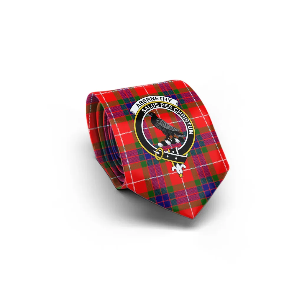 Abernethy Tartan Classic Necktie with Family Crest