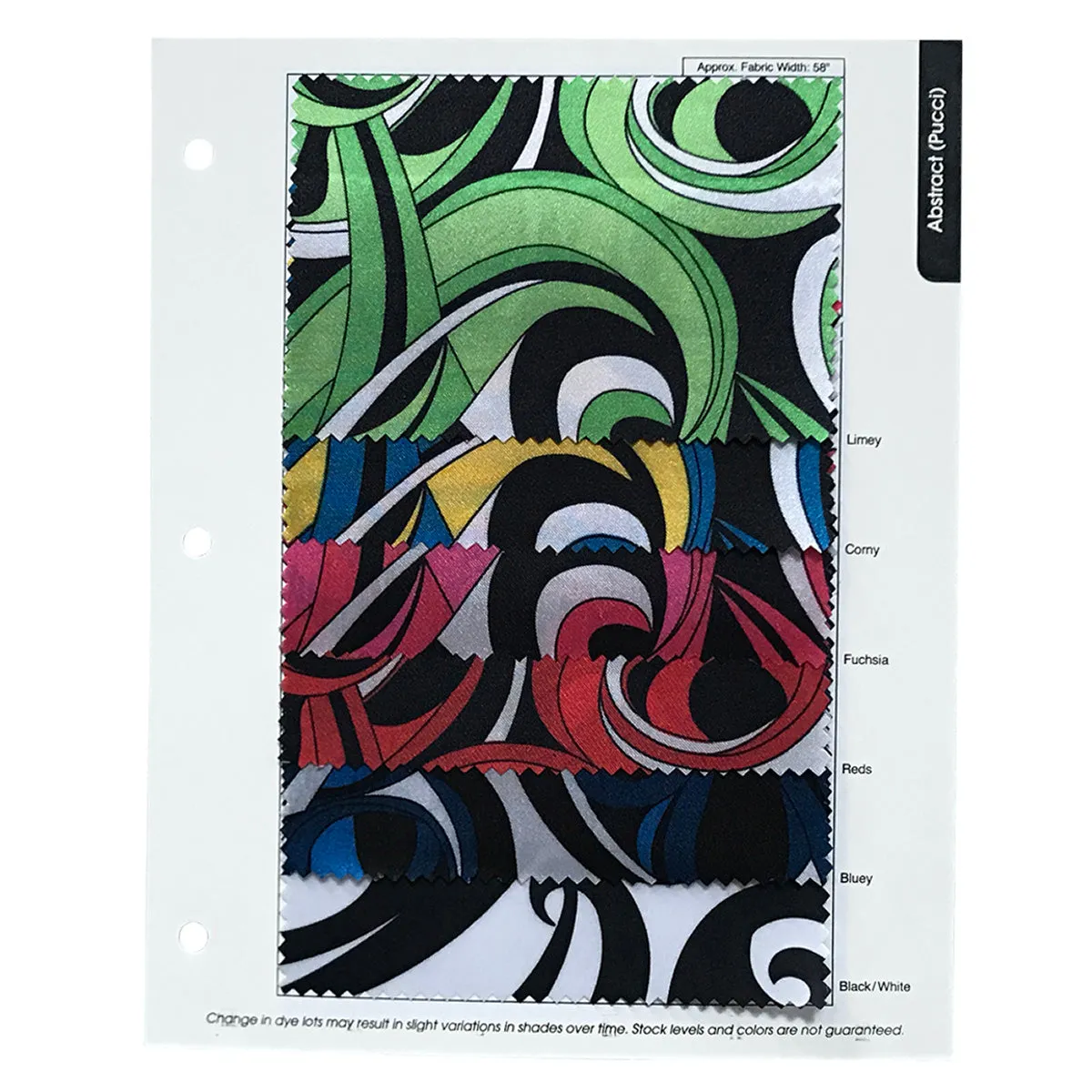 Abstract (Pucci) Wholesale Fabric in Limey