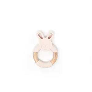 accessories teether bunny - pale pink