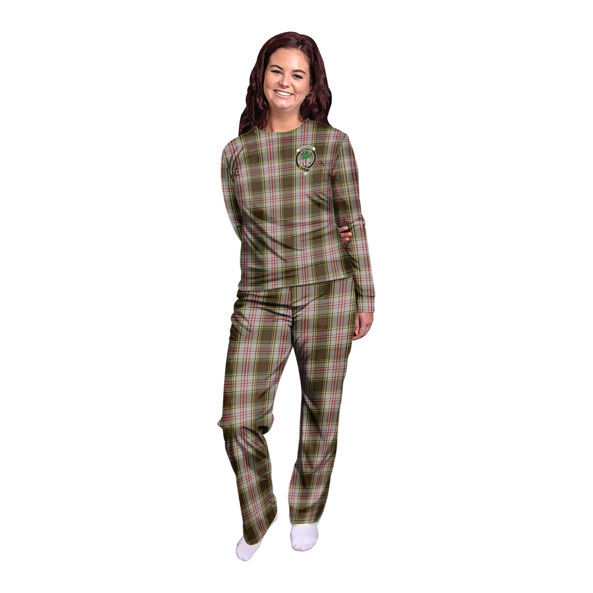 Anderson Dress Tartan Pajamas Family Set with Family Crest