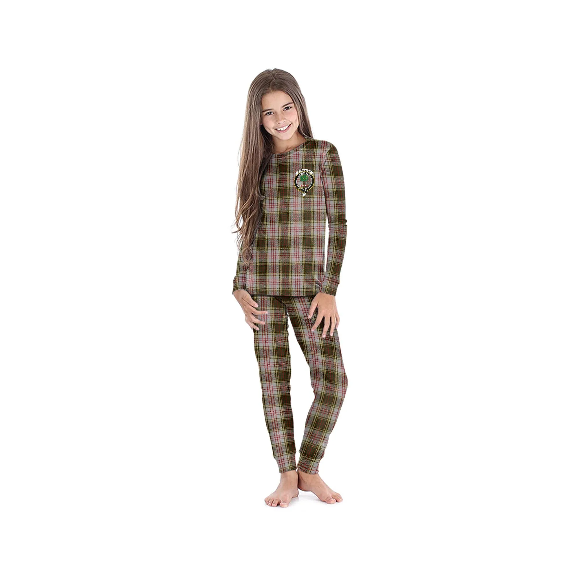 Anderson Dress Tartan Pajamas Family Set with Family Crest