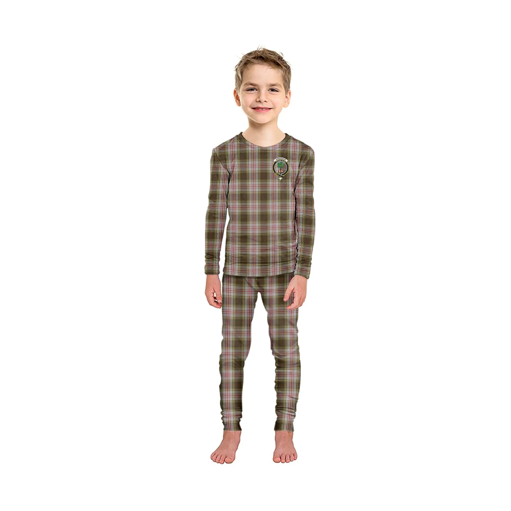 Anderson Dress Tartan Pajamas Family Set with Family Crest