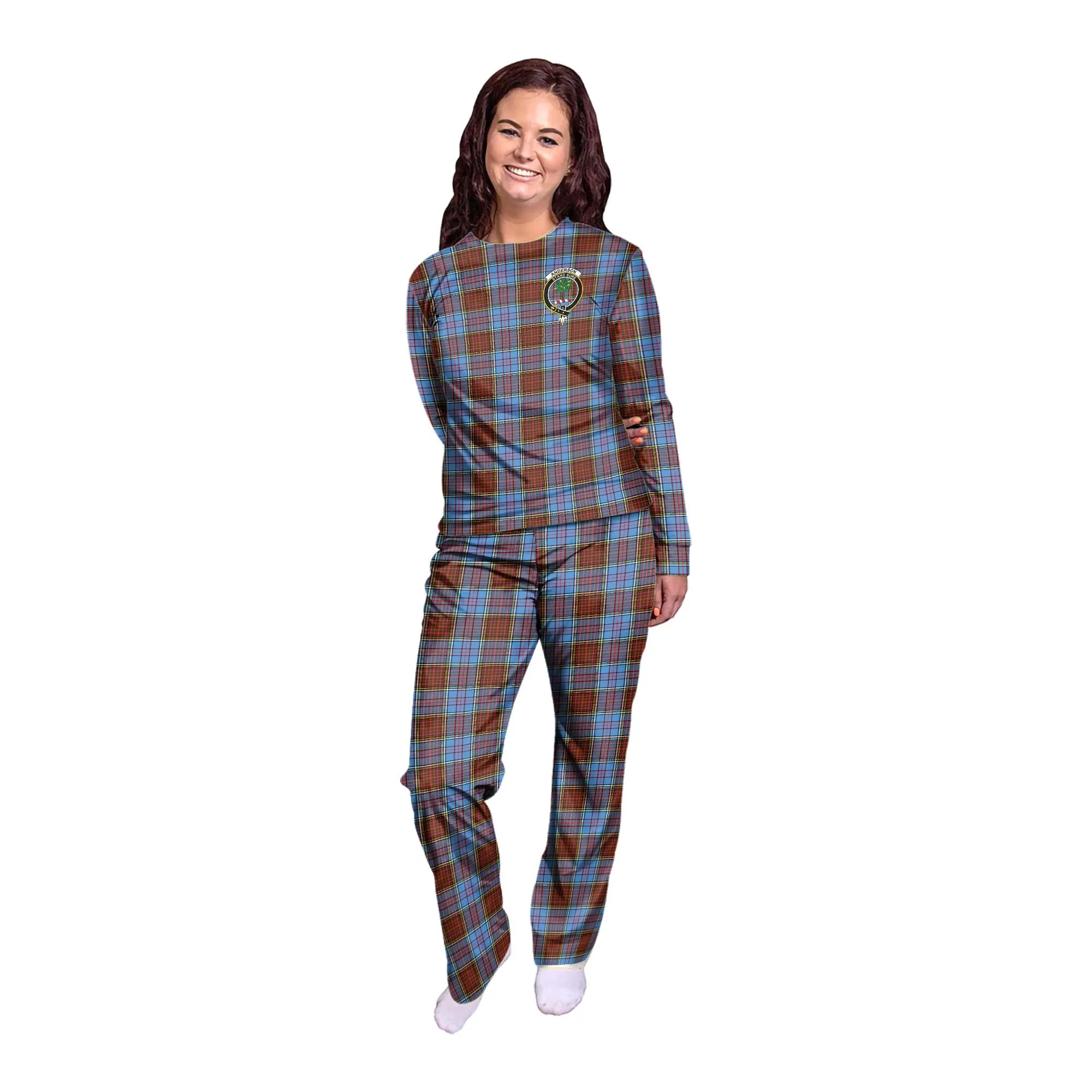 Anderson Modern Tartan Pajamas Family Set with Family Crest