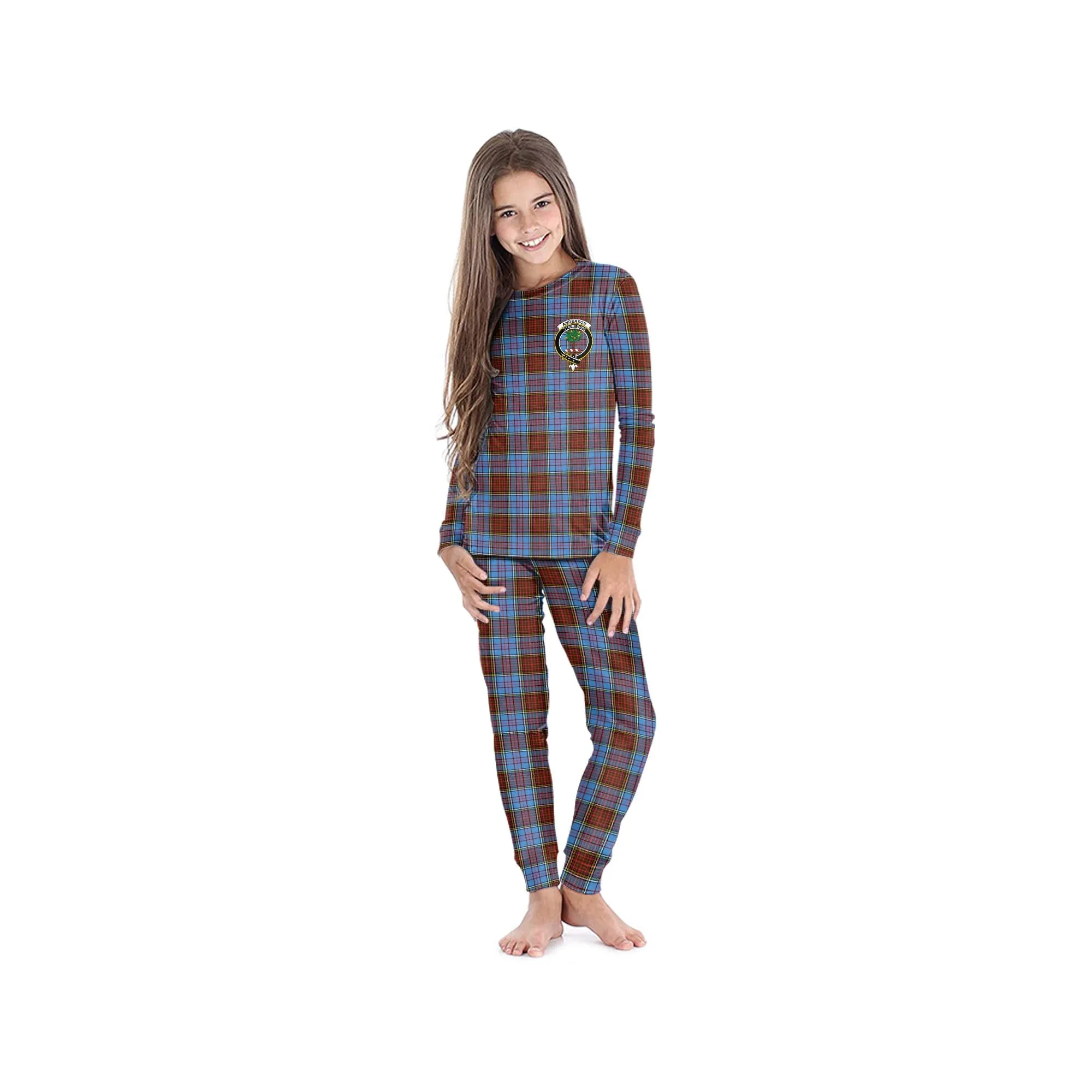 Anderson Modern Tartan Pajamas Family Set with Family Crest