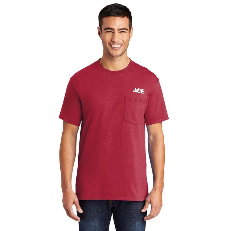 Artcraft M Sizes Unisex Short Sleeve Red Pocket T-Shirt