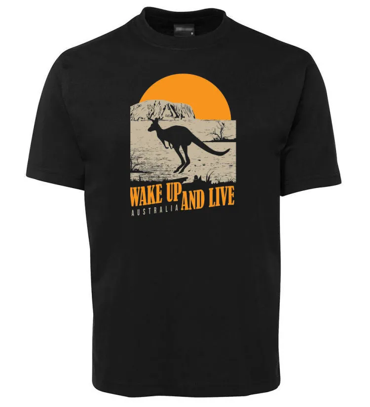 Australia Wake up & Live Adults T-Shirt (Various Colours)