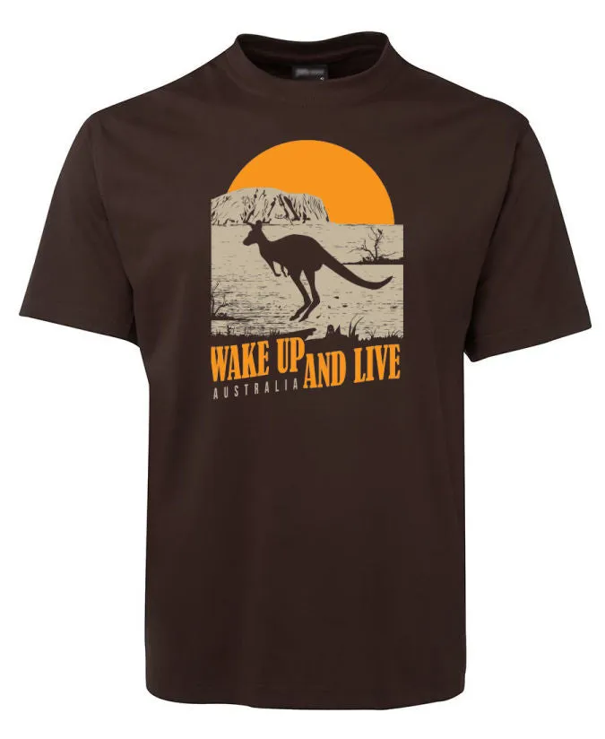 Australia Wake up & Live Adults T-Shirt (Various Colours)