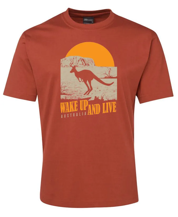 Australia Wake up & Live Adults T-Shirt (Various Colours)