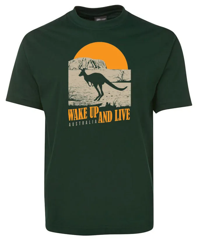 Australia Wake up & Live Adults T-Shirt (Various Colours)