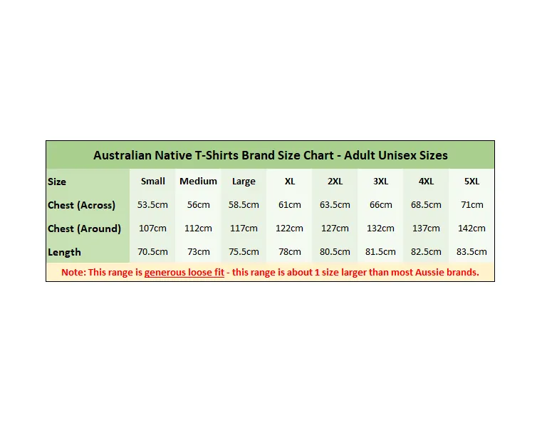 Australian Born & Bred Adults T-Shirt (Various Colours)