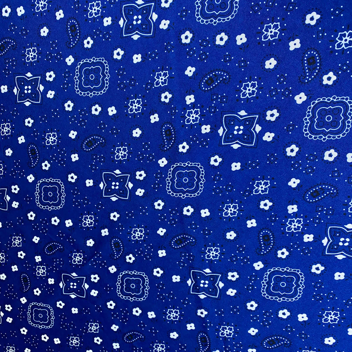 Bandana (Poly Print) Wholesale Fabric in Royal