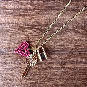 Beaded Heart Charm Necklaces