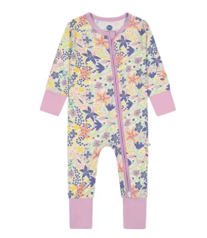 Bird & Bean Bamboo Footless Romper - Meadow