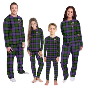 Blair Modern Tartan Pajamas Family Set with Family Crest