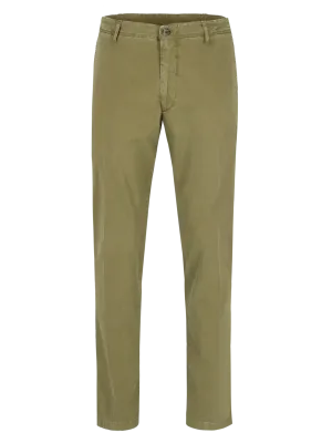 cotton-blend tapered trousers