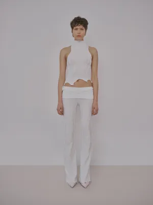 Cream Waist Band Trousers