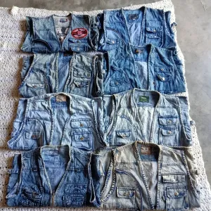 Denim Hunting Vests 8 piece