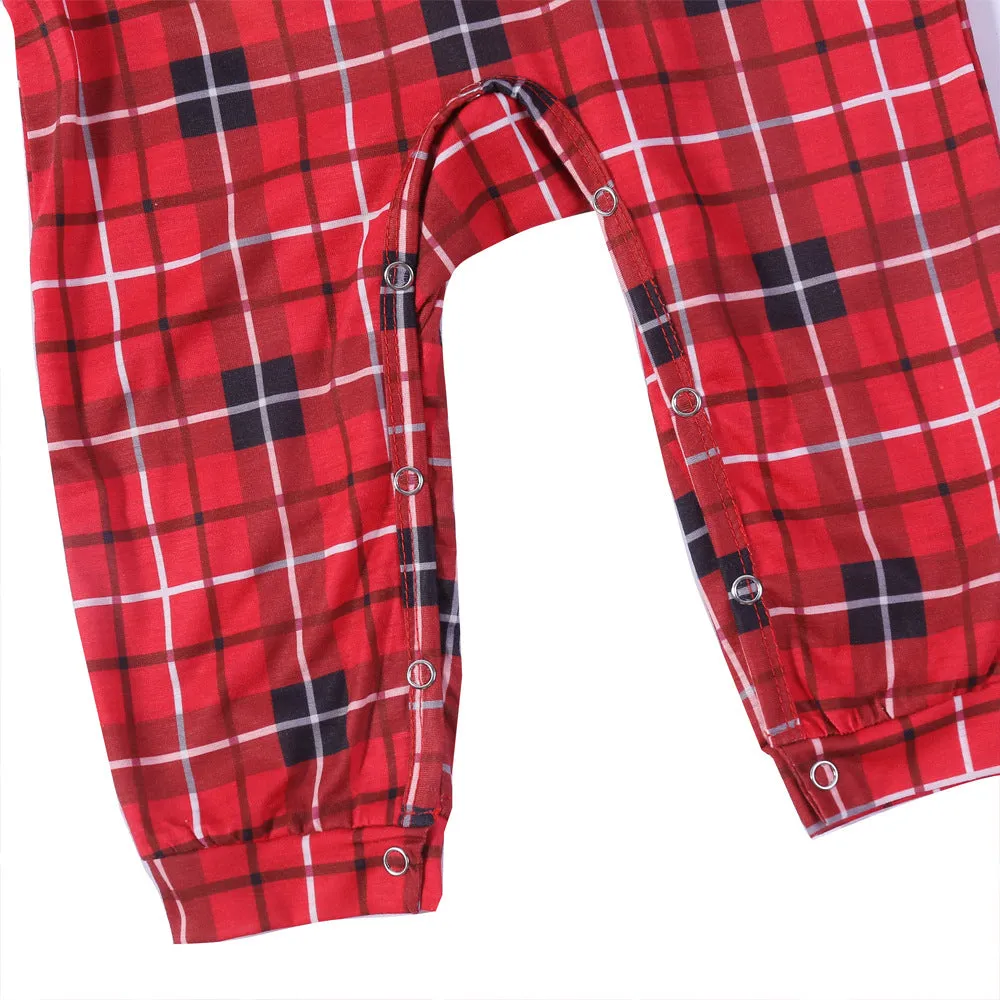 Family Parent-Child Christmas Family Matching Plaid Long Sleeve Pajamas