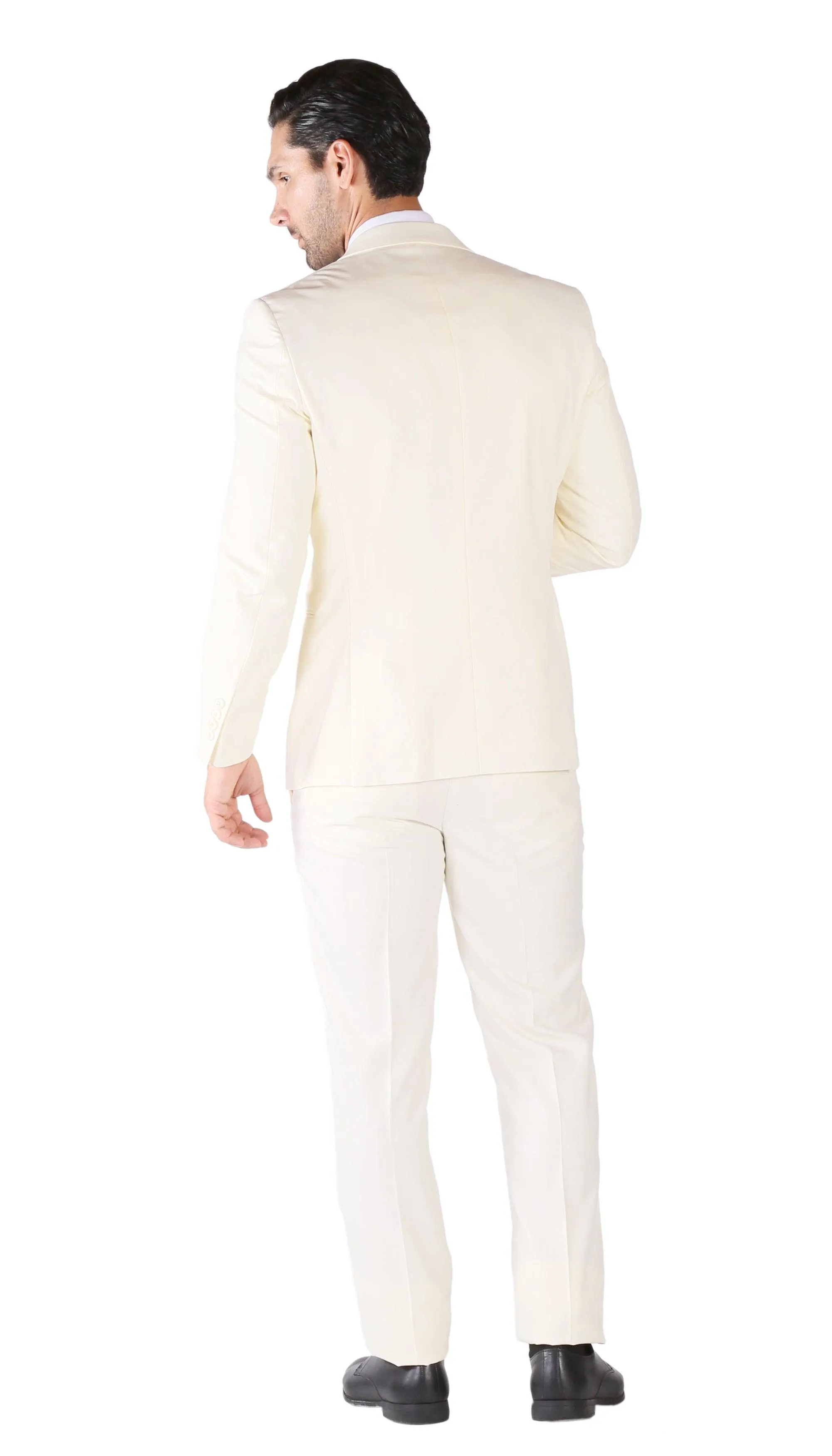 Hart 3pc Slim Fit Winter White Suit