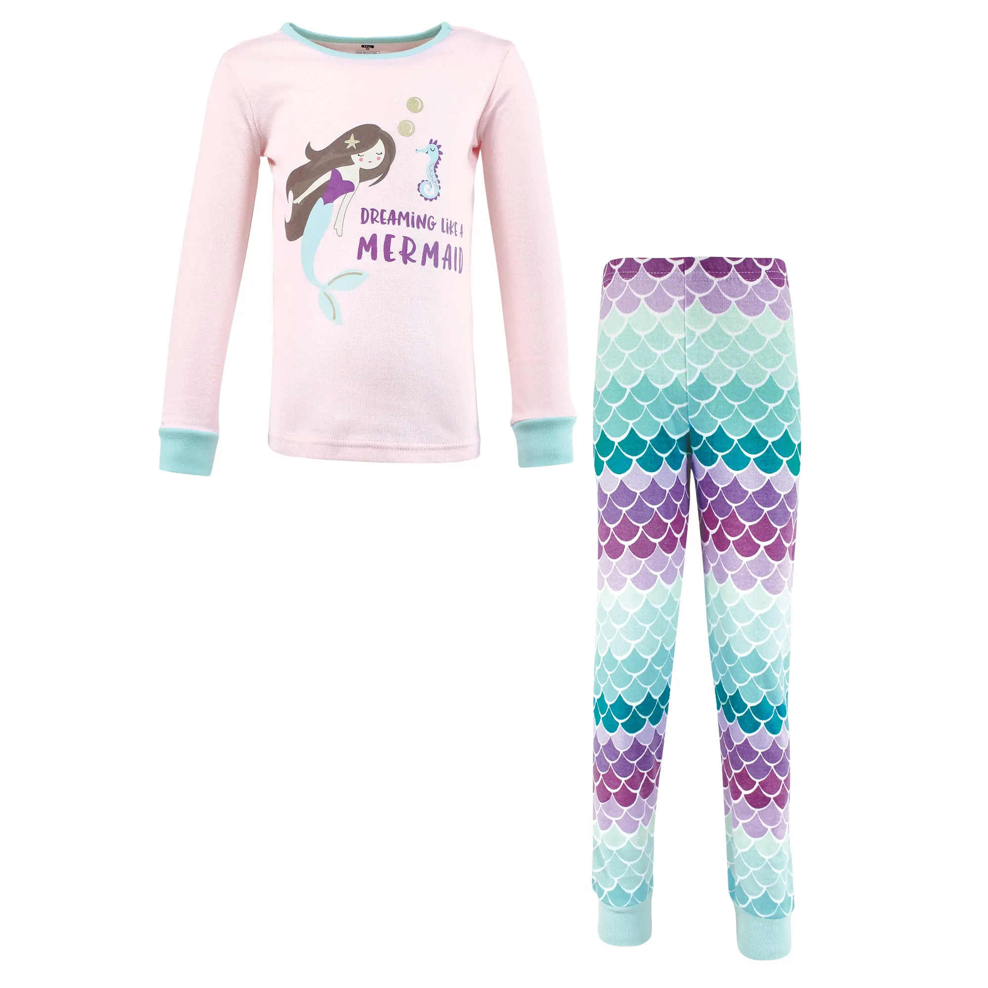 Hudson Baby Cotton Pajama Set, Mermaid