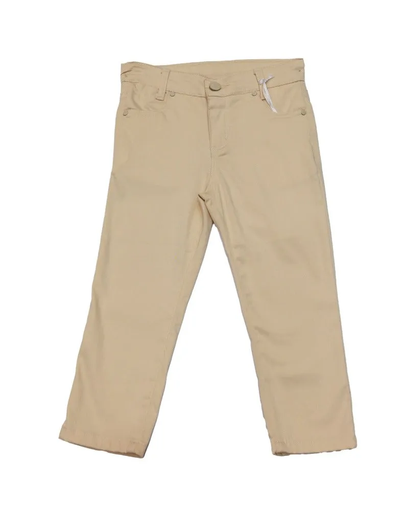 Kiddie Couture - Boys Beige Slim Fit Pants