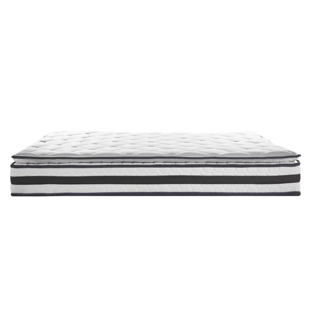 King Single Package | Ted Metal Bed & Normay Bonnell Spring Pillow Top Mattress (Medium Firm)