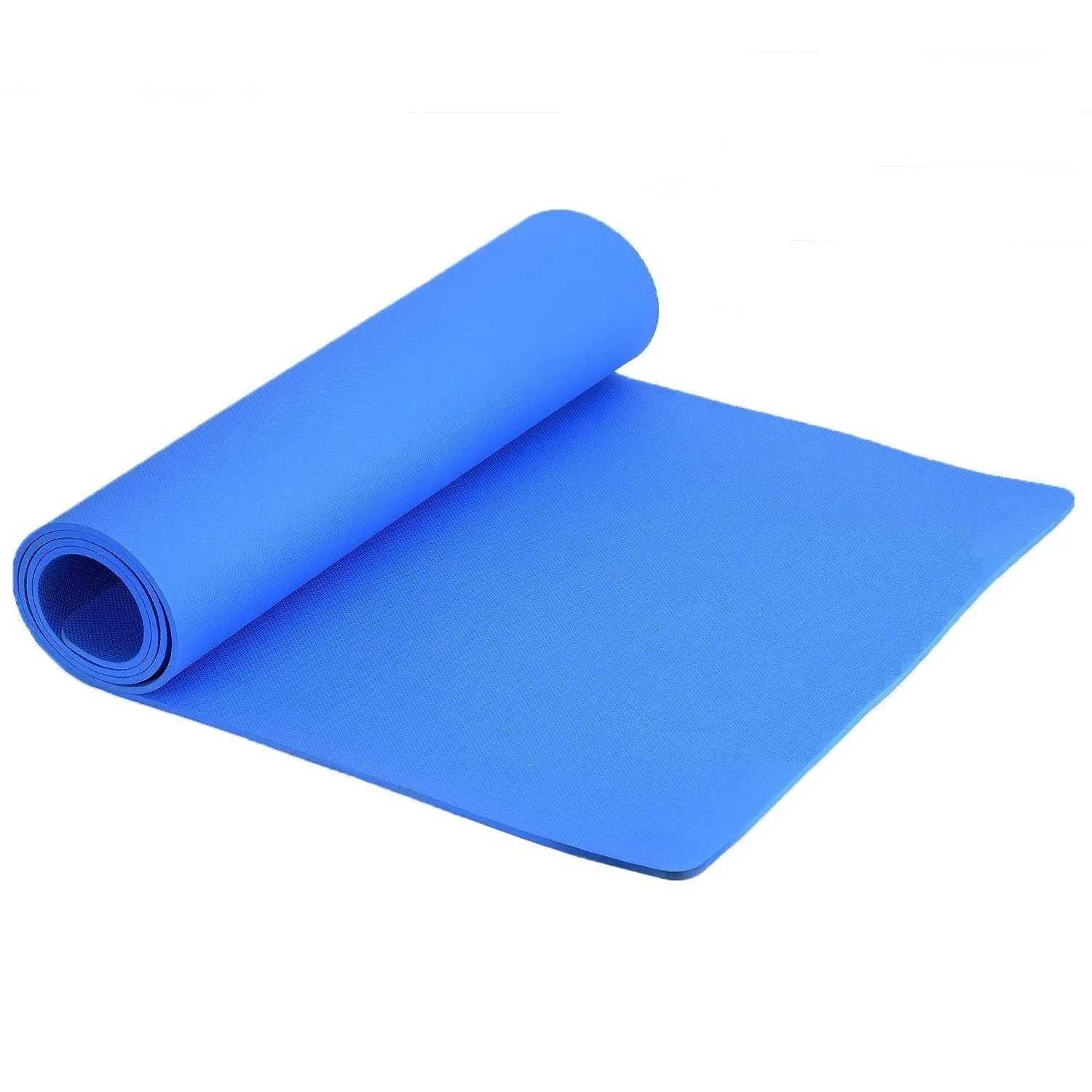 Kuber Industries 4 MM PVC Rubber Yoga mat 72" x 24", Blue