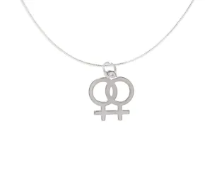 Lesbian Same Sex Female Symbol Charm Necklaces