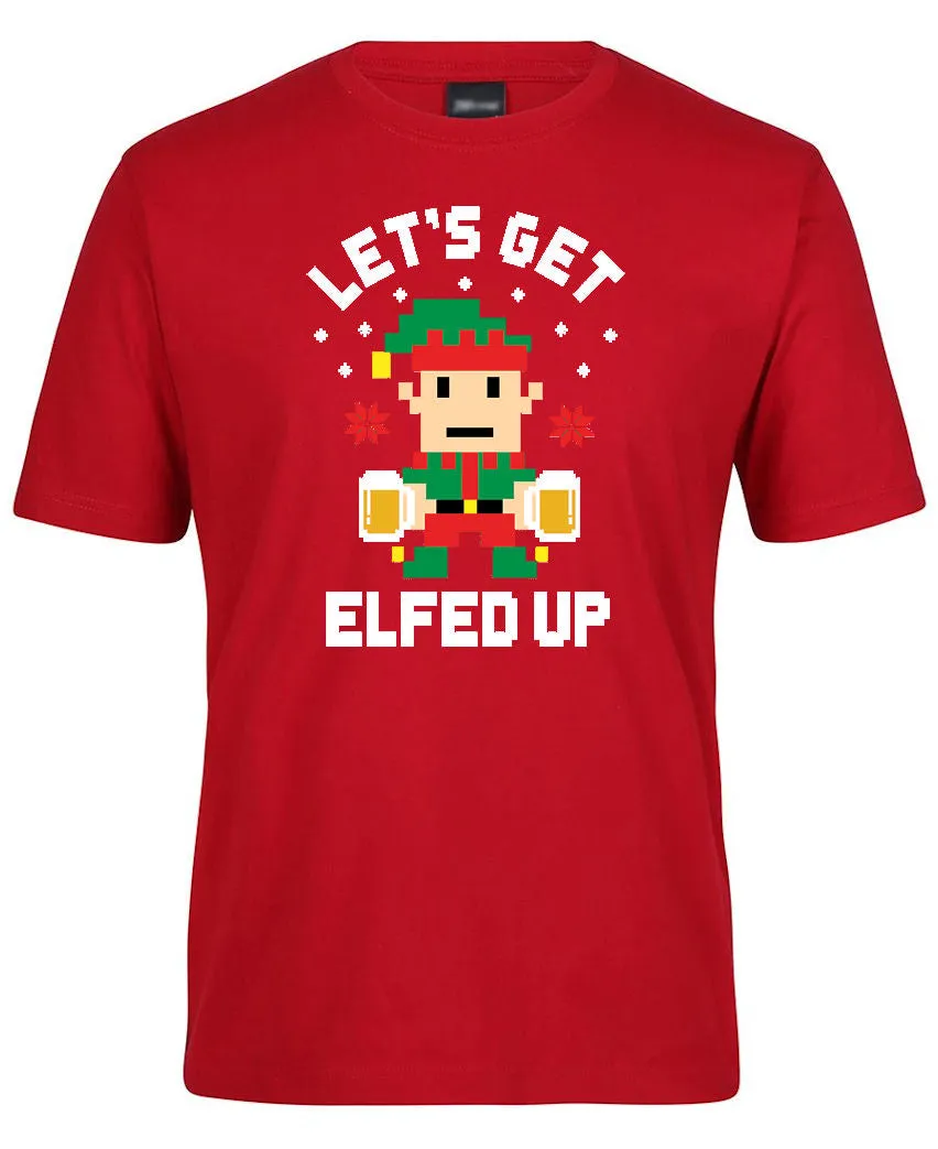 Let's Get Elfed Up Christmas Beer T-Shirt (Colour Choices)