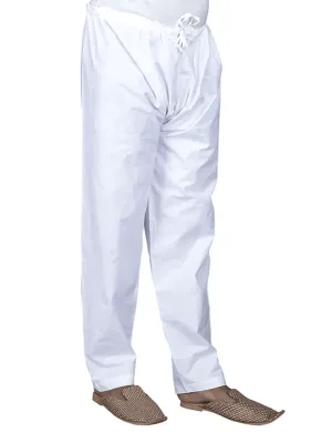 Men Solid Relaxed Fit Organic Cotton White Pajama