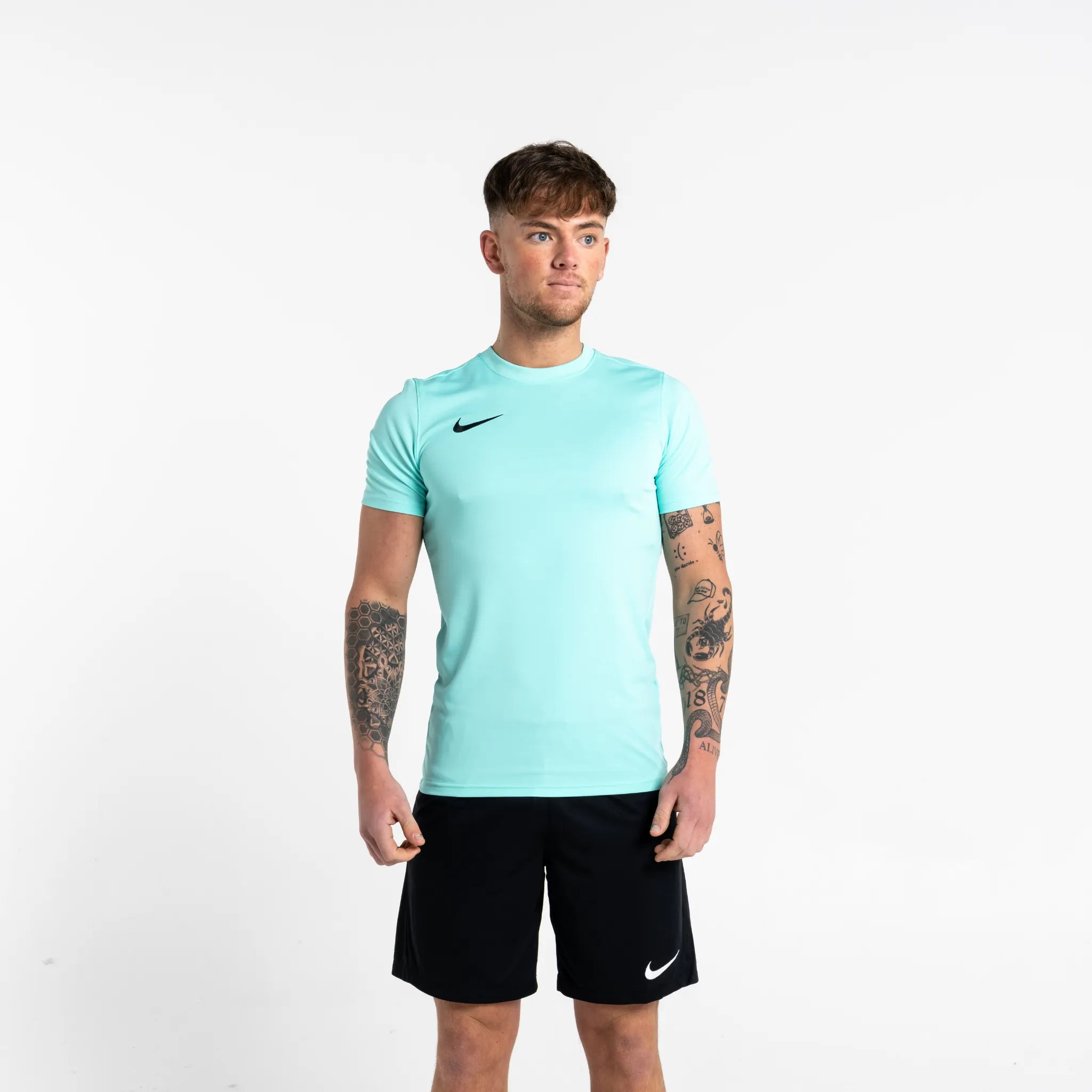 Nike Dri Fit Set - Tee & Shorts - Volt / Black