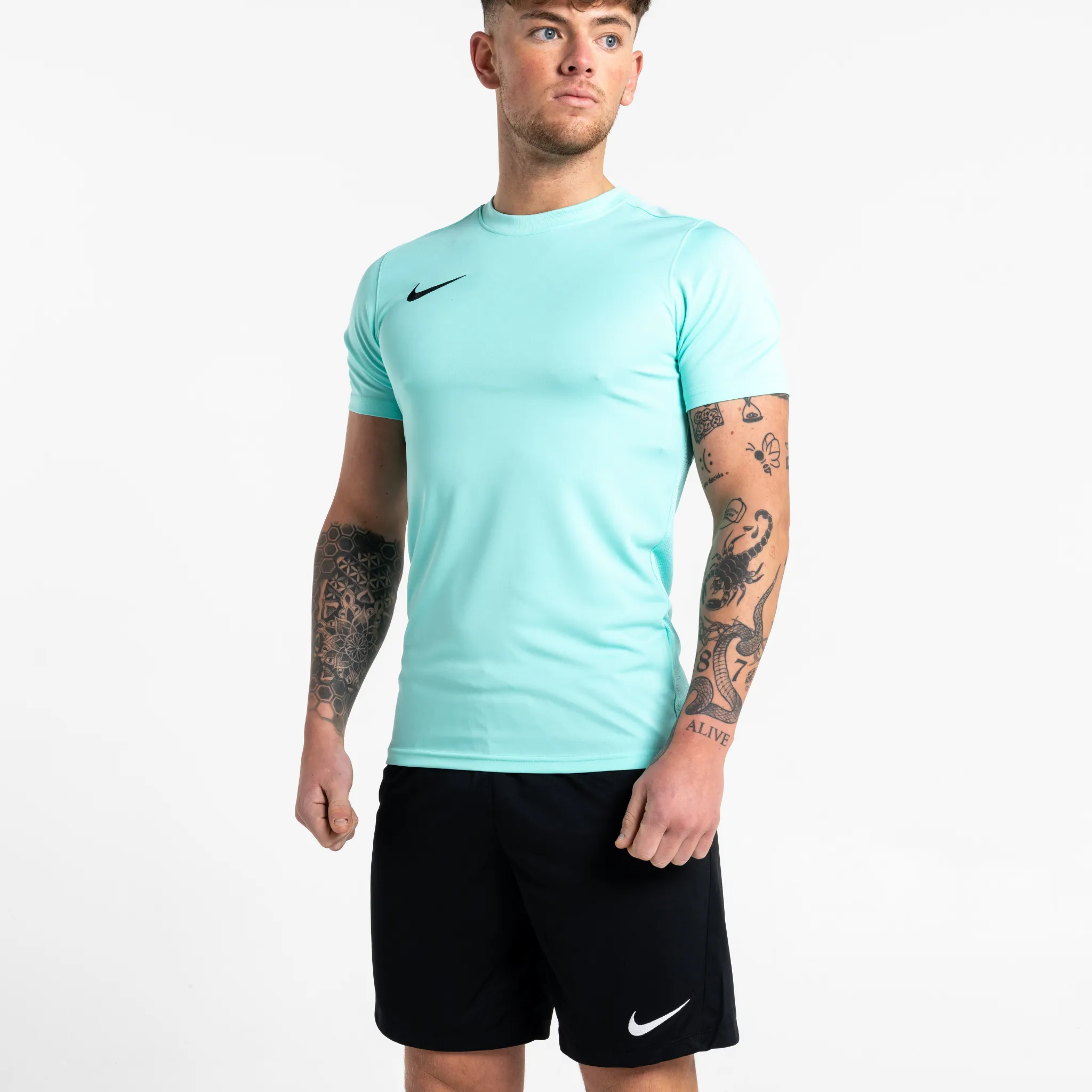 Nike Dri Fit Set - Tee & Shorts - Volt / Black