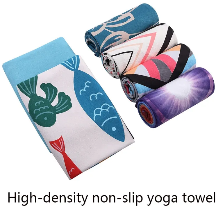 Printed Soft Yoga Mat Non-Slip Yoga Towel, Size: 185 x 65cm(Dream Pen Flowers)