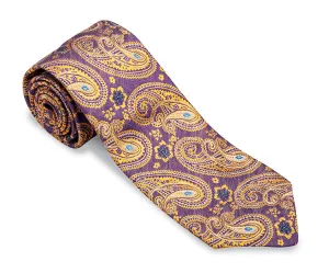 Purple Gordon Paisley Necktie - F5250