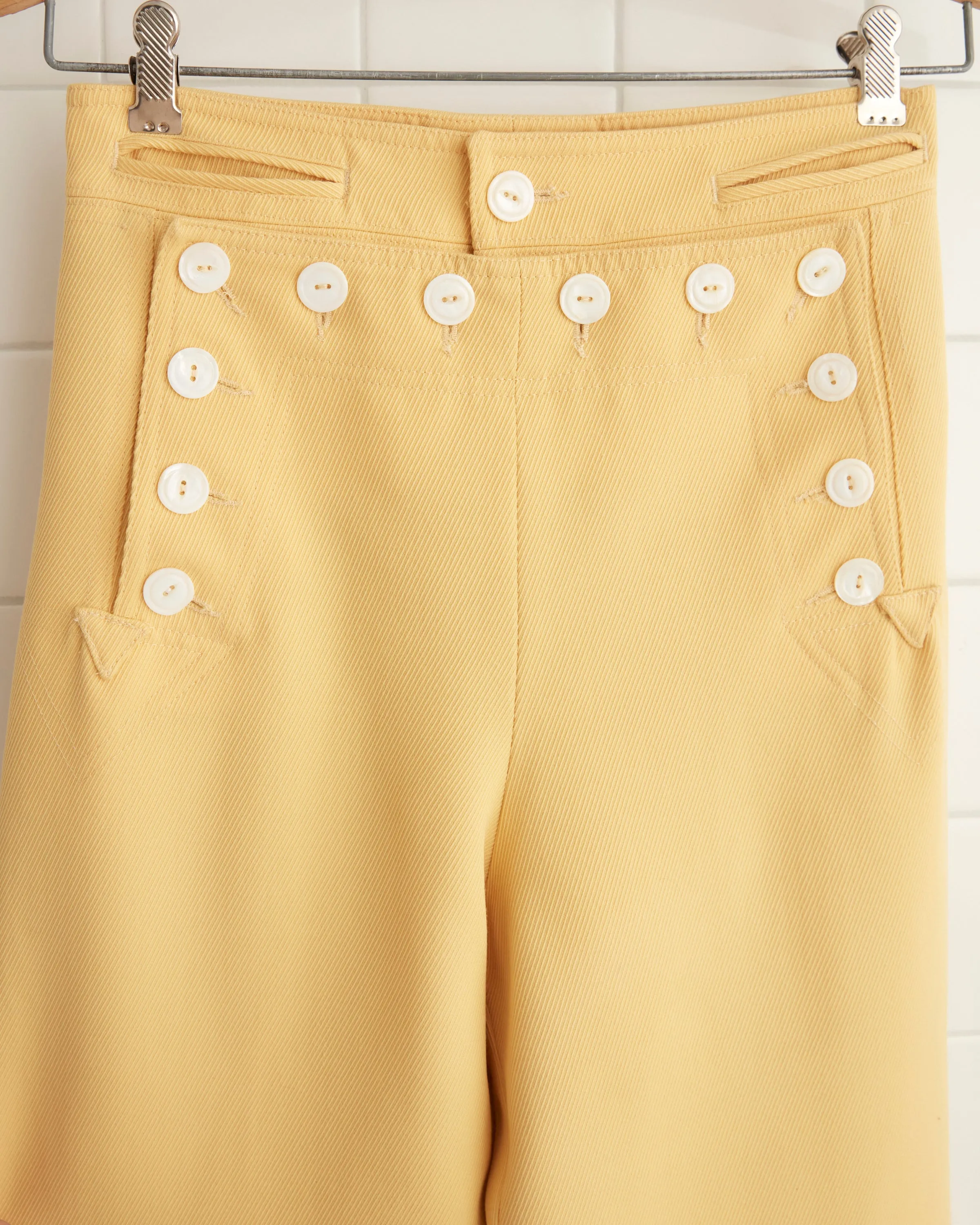 Riding Twill Sailor Trousers - Yellow