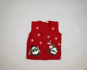 Some More Snowmen on Skis-Small Christmas Sweater