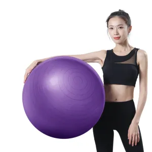 Thickening Explosion-proof Big Yoga Ball Sport Fitness Ball Environmental Pregnant Yoga Ball, Diameter: 65cm(Purple)