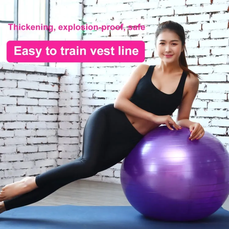 Thickening Explosion-proof Big Yoga Ball Sport Fitness Ball Environmental Pregnant Yoga Ball, Diameter: 65cm(Purple)