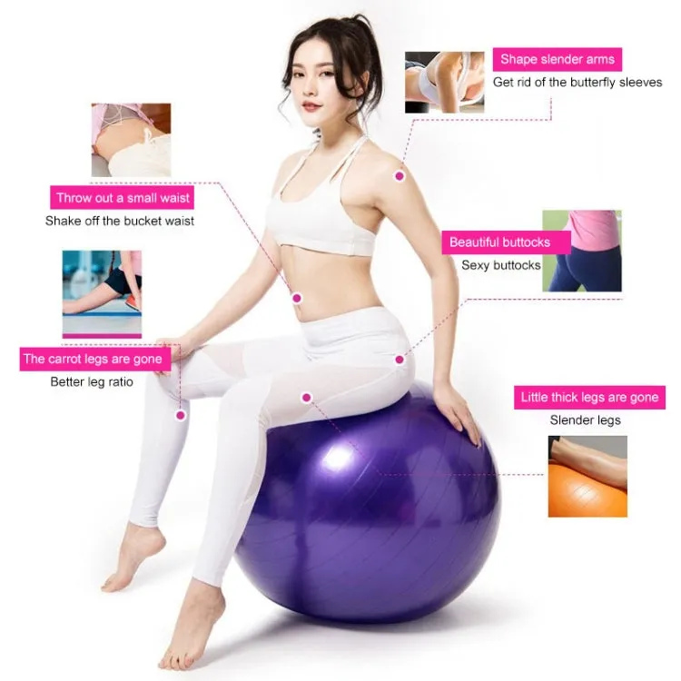 Thickening Explosion-proof Big Yoga Ball Sport Fitness Ball Environmental Pregnant Yoga Ball, Diameter: 65cm(Purple)