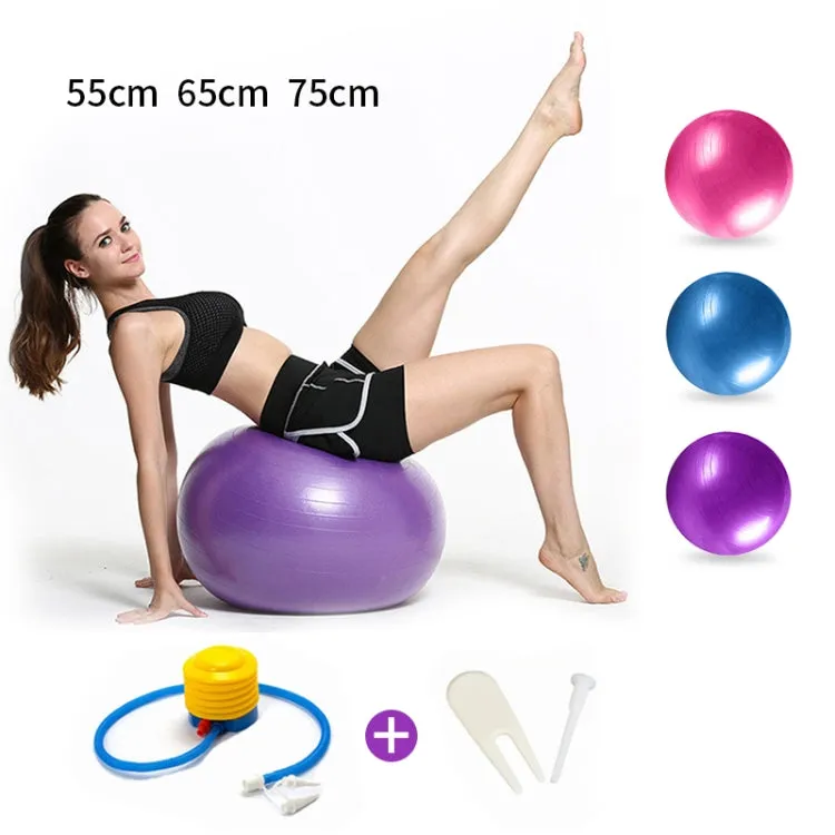 Thickening Explosion-proof Big Yoga Ball Sport Fitness Ball Environmental Pregnant Yoga Ball, Diameter: 65cm(Purple)