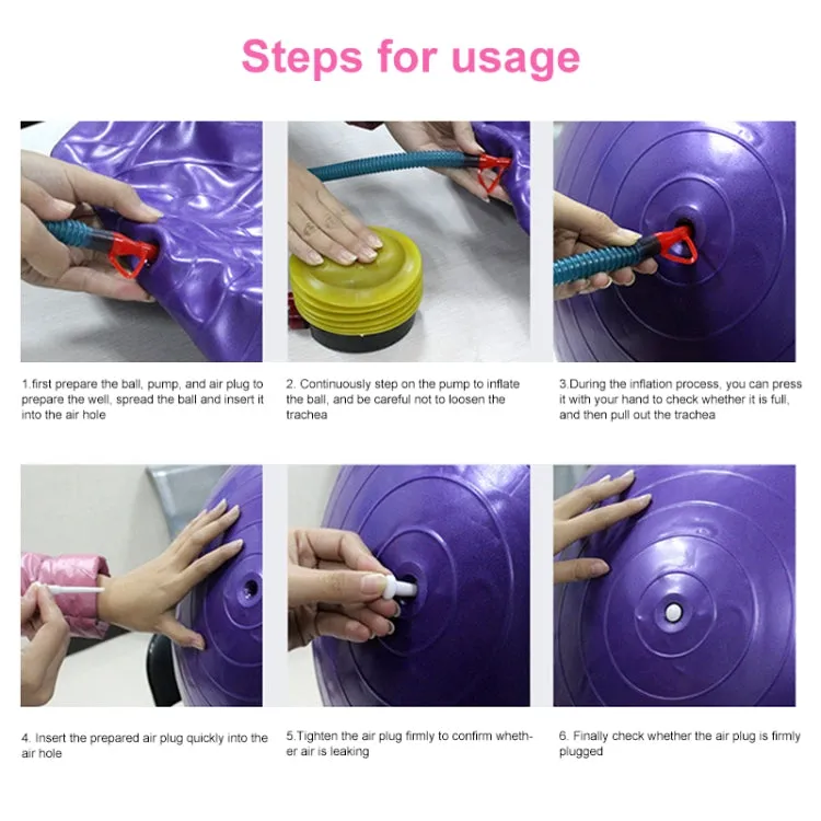 Thickening Explosion-proof Big Yoga Ball Sport Fitness Ball Environmental Pregnant Yoga Ball, Diameter: 65cm(Purple)