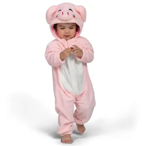 Unisex Baby Piggy Outfit Pink Animal Costume One-piece Pajama