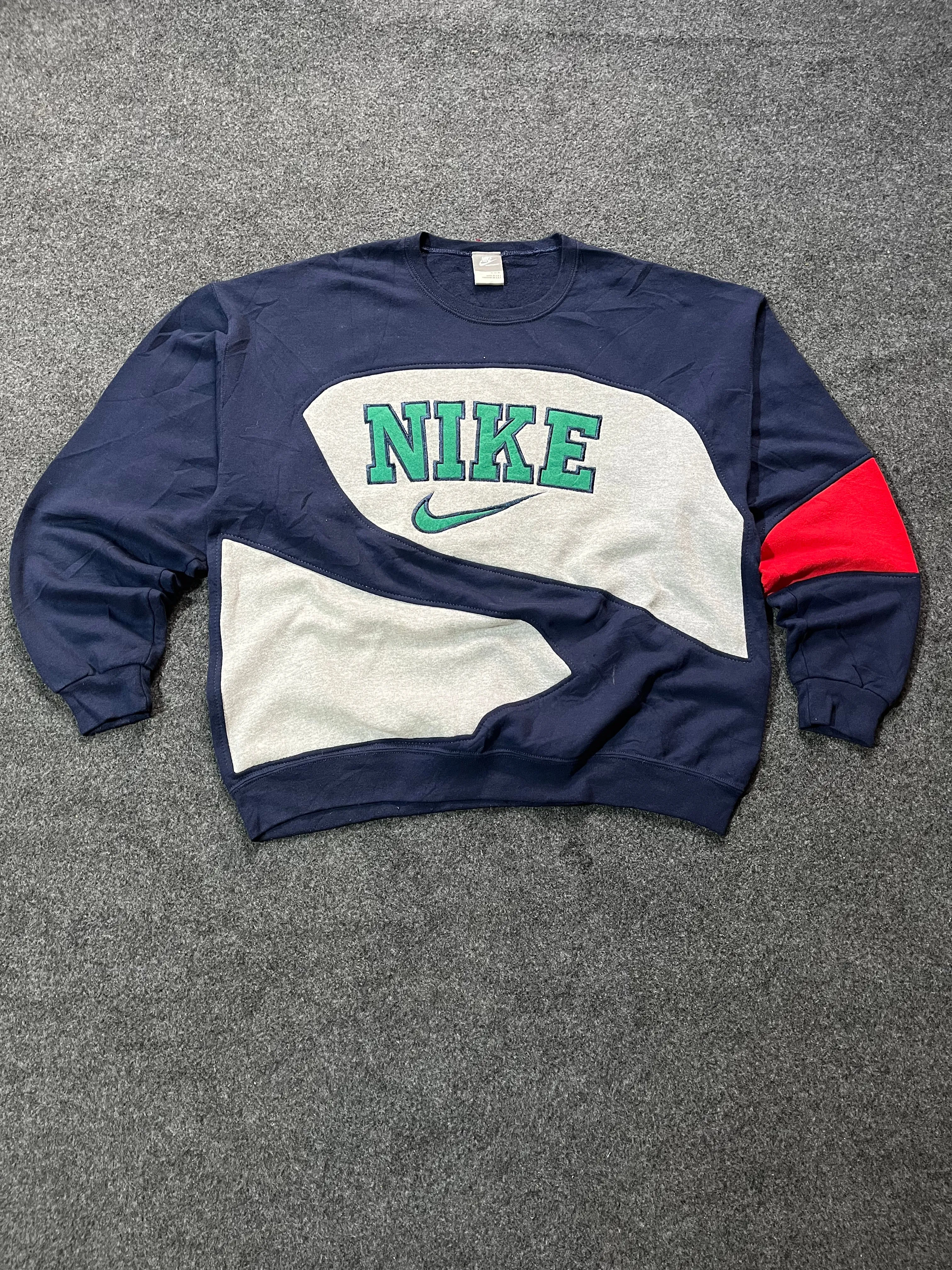 Vintage Nike Reworked Spell Out Reworked Sweatshirts - MOQ 25 pcs